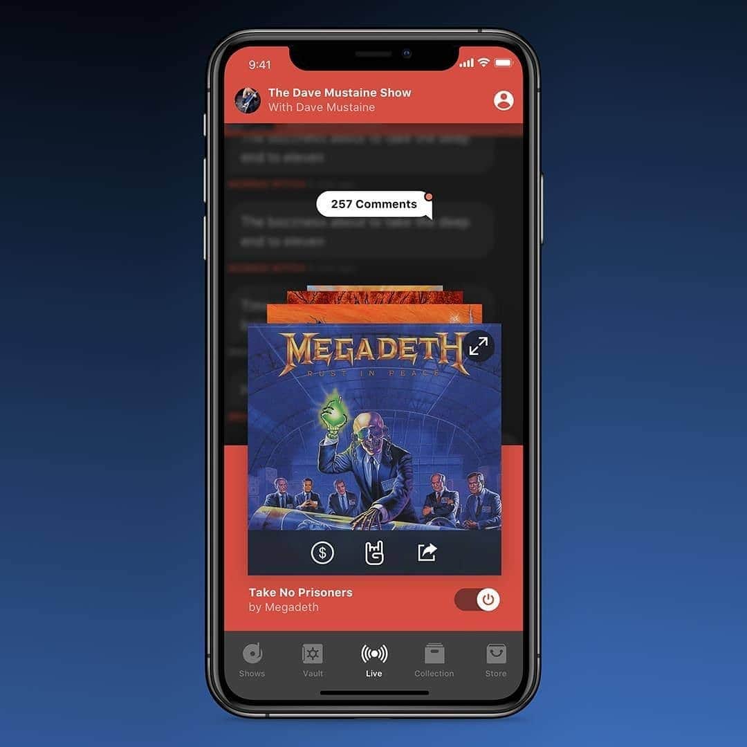 Megadethさんのインスタグラム写真 - (MegadethInstagram)「Stoked for a new episode of The Dave Mustaine Show today at 12 noon PT/3 PM ET (8 PM CET)? Upgrade to the latest iOS and Android apps to experience it on a whole new level. You can now like tracks in the chat & your favorite comments from fellow moshers as well. Don't miss out! GIMMERADIO.COM . #davemustaine #thedavemustaineshow #thursdave #gimmeradio #theweekendstartsnow」5月31日 3時09分 - megadeth