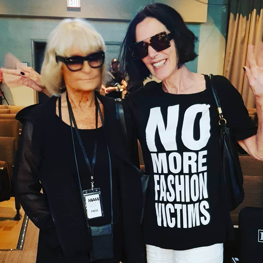 キャサリンハムネットさんのインスタグラム写真 - (キャサリンハムネットInstagram)「With the legendary @barbarahulanicki ❤❤❤ @miamifashionweeksummit #biba」5月31日 3時36分 - katharinehamnett