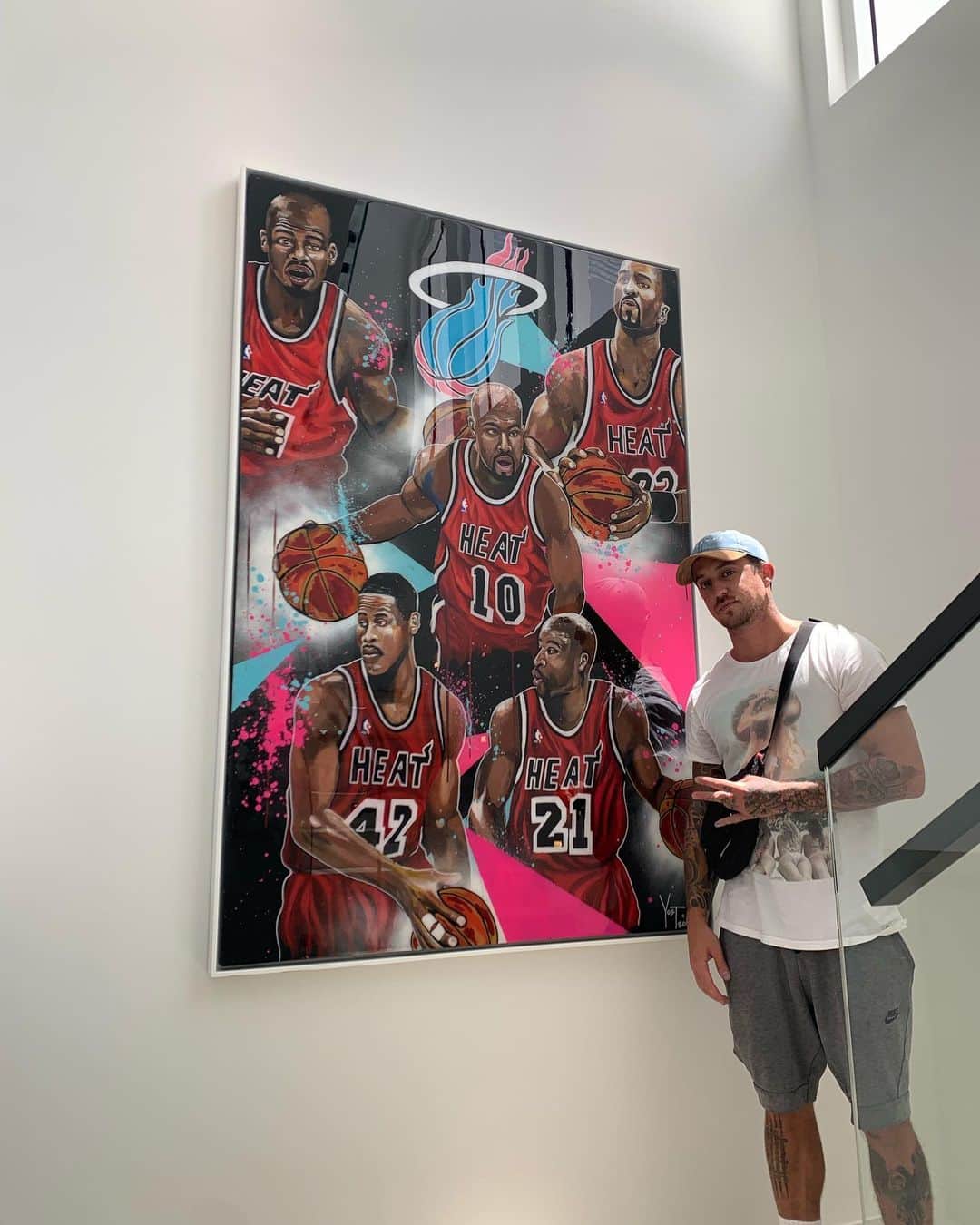 ティム・ハーダウェイ・ジュニアのインスタグラム：「@theartofyost I’m still lost for words my man!!! Thank you for the dope piece 🔥🔥 #TheOriginalStarting5」