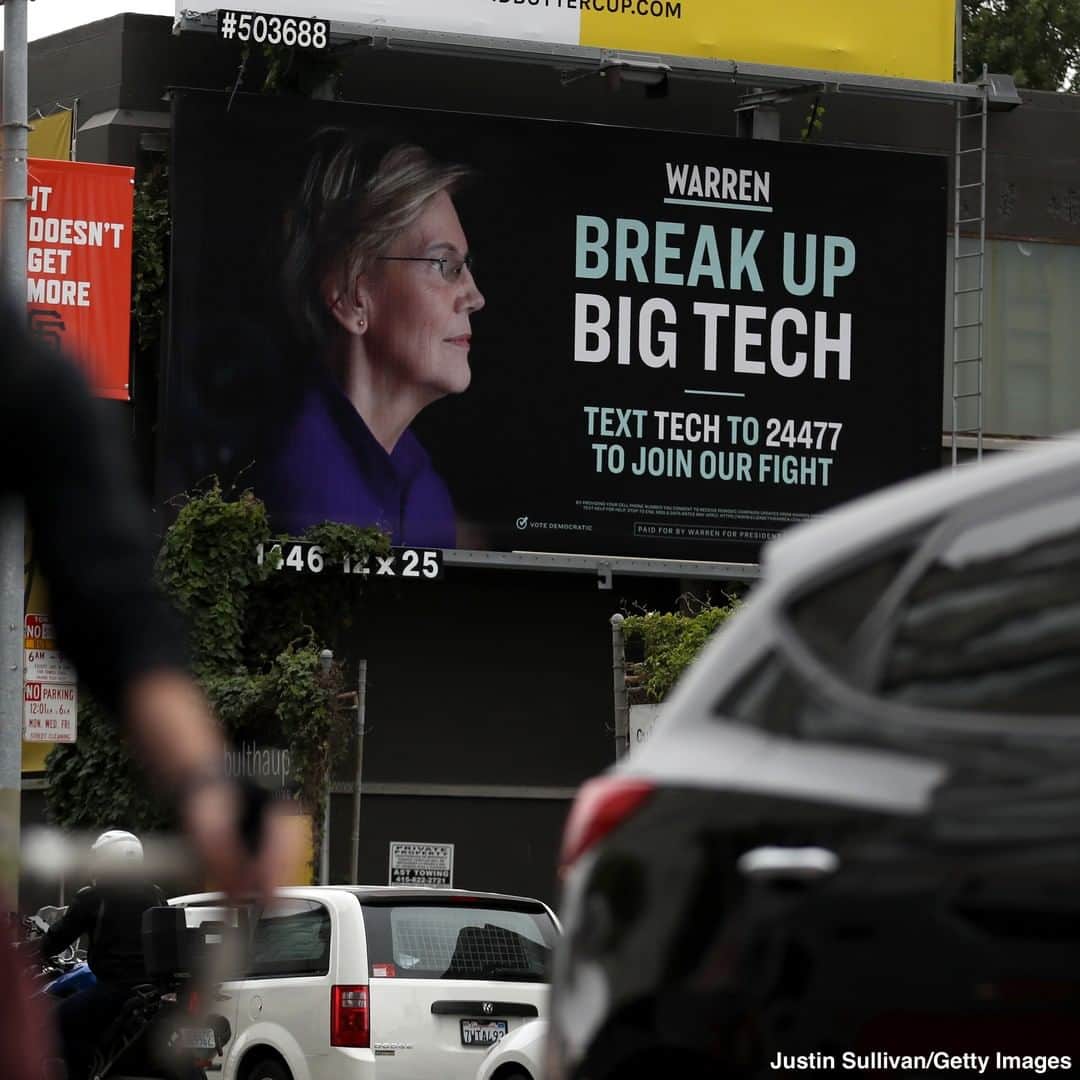 ABC Newsさんのインスタグラム写真 - (ABC NewsInstagram)「A billboard from Elizabeth Warren's campaign calling for breaking up major tech companies appears in San Francisco, one of the epicenters of the tech industry. #elizabethwarren #tech #politics」5月31日 4時10分 - abcnews