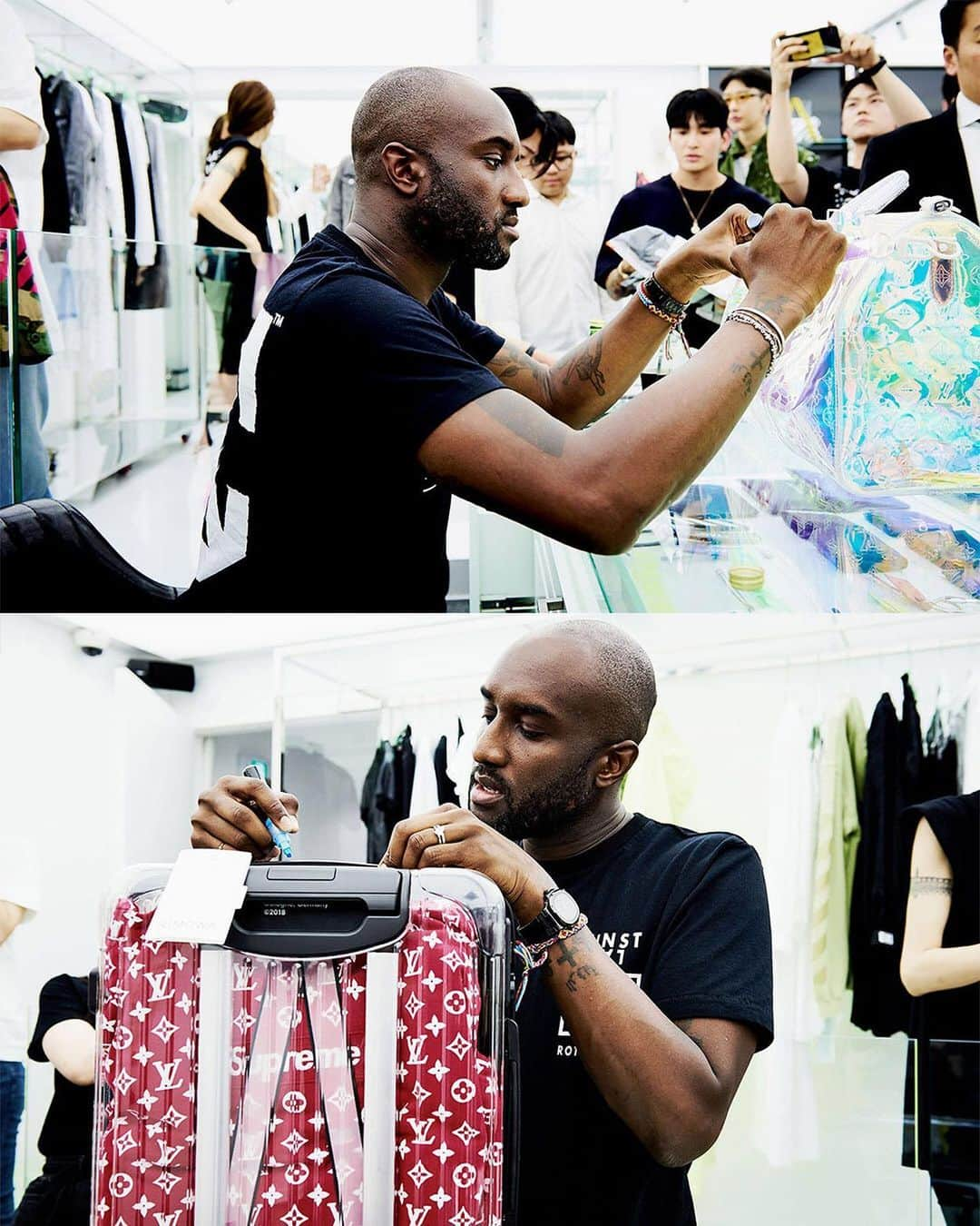 HYPEBEASTさんのインスタグラム写真 - (HYPEBEASTInstagram)「@hypebeaststyle: @virgilabloh sets up shop at his "Freestanding" @off____white Seoul Flagship in our latest #Streetsnaps. Click the link in bio for more details. Photo: Seunghoon Jeong / @hypebeastkr」5月31日 4時23分 - hypebeast