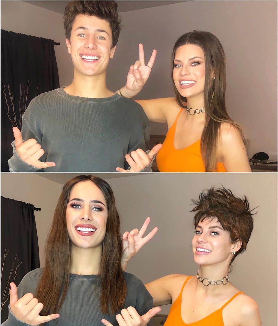 Hannah Stockingのインスタグラム：「Who’s who? 🤯😱 MUA: @lou_flores」