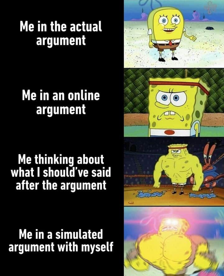 9GAGさんのインスタグラム写真 - (9GAGInstagram)「My argument only works in my head⠀ #argument #spongebob #9gag」5月31日 6時01分 - 9gag