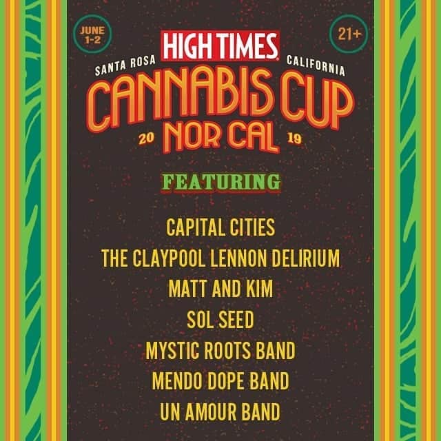 キャピタル・シティーズさんのインスタグラム写真 - (キャピタル・シティーズInstagram)「We're hitting Santa Rosa this weekend for the @hightimesmagazine Cannabis Cup.  Tickets on sale now」5月31日 6時34分 - capitalcities