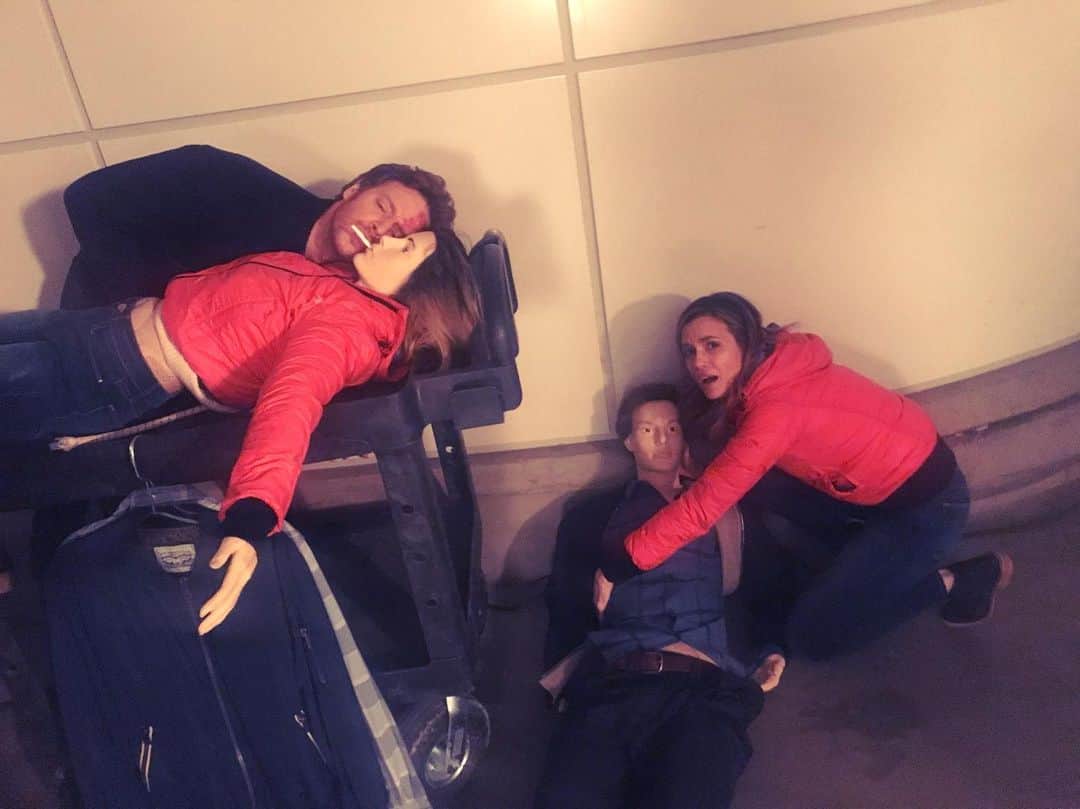 トーレイ・デヴィートのインスタグラム：「Two dummies with their dummies. #BTS of last weeks finale. #ChicagoMed」