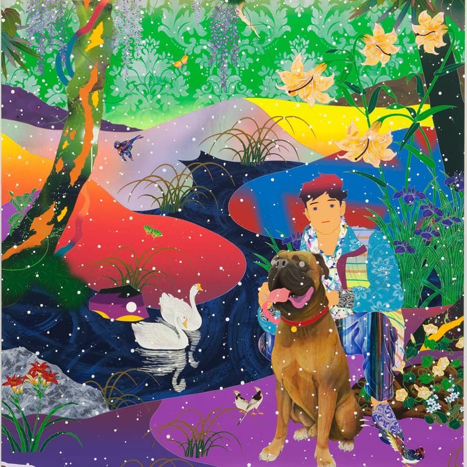 松山智一のインスタグラム：「🐶🐶🐶🐾🐾🐾」
