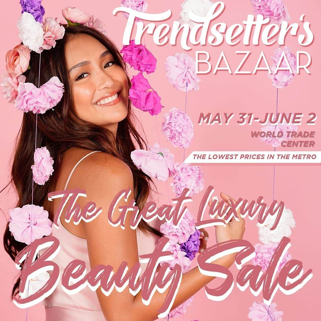 Kathryn Bernardoさんのインスタグラム写真 - (Kathryn BernardoInstagram)「Beauty product discounts? Yes, please!!💄 My @trendsetterteam family will be holding #TheGreatLuxuryBeautySale this weekend, from May 31 to June 2, at the World Trade Center. Don’t miss the chance to score big discounts up to 80% off on exclusive luxury beauty brands! Mark your calendars and head over to your favorite #TrendsettersBazaar! :)」5月31日 12時27分 - bernardokath