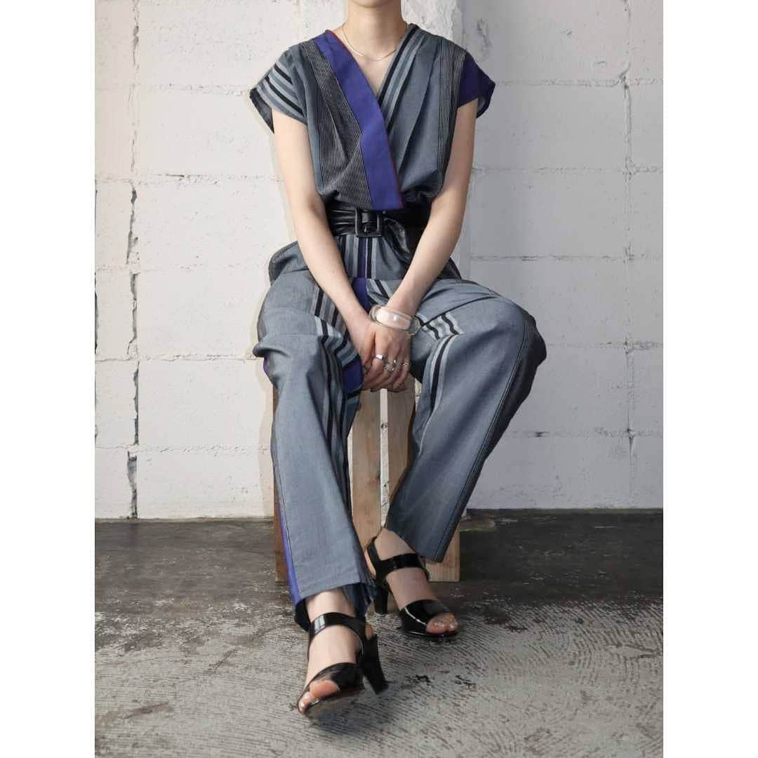 吉祥寺 古着屋 Orfeoのインスタグラム：「Vintage Stripe All In One  #Orfeo #Kichijoji #Tokyo #vintage #used #fashion #coodinate #outfits  掲載商品のお問い合わせはメールにて承っております。コメント、DMでのお問い合わせは受け付けておりませんのでご了承ください。」