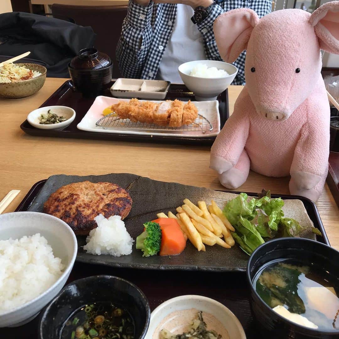矢崎存美さんのインスタグラム写真 - (矢崎存美Instagram)「お昼は #浦和 の #とんかつ豚肉お料理純 で和風ハンバーグ。豚肉のハンバーグです。 #ぶたぶた #山崎ぶたぶた #矢崎存美 #ハンバーグ #和風ハンバーグ #ランチ」5月31日 15時18分 - yazakiarimi