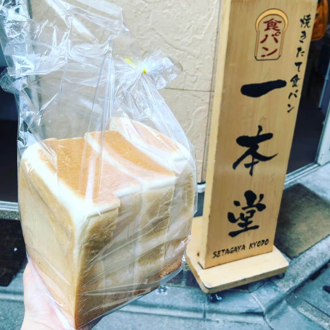 江藤あやさんのインスタグラム写真 - (江藤あやInstagram)「一本堂の食パン🍞 焼きたてをゲット出来たので、その場でモグモグ食べちゃいました（笑） しっとり柔らかくて、ほんのり甘〜い。何も付けなくて美味しい！！ 種類も豊富なので、色々試してみまーす。 ・ #一本堂 #美味しい食パン #パン好きな人と繋がりたい  #パン子ちゃん #焼きたて #女優 #actress #知多市ふるさと観光大使」5月31日 15時52分 - ayayakko19