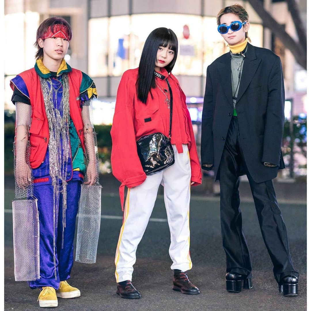 Harajuku Japanさんのインスタグラム写真 - (Harajuku JapanInstagram)「16-year-old Japanese students Shunsuke (@masukosuko_02), Mami Creamy (@mami.creamy_), and Shochan (@kozalu_kun) on the street in Harajuku wearing handmade and remake fashion plus items from Never Mind the XU, Focus, Eytys, Codona De Moda, Warp, and Mom I Love Fashion (MILF).」5月31日 16時18分 - tokyofashion