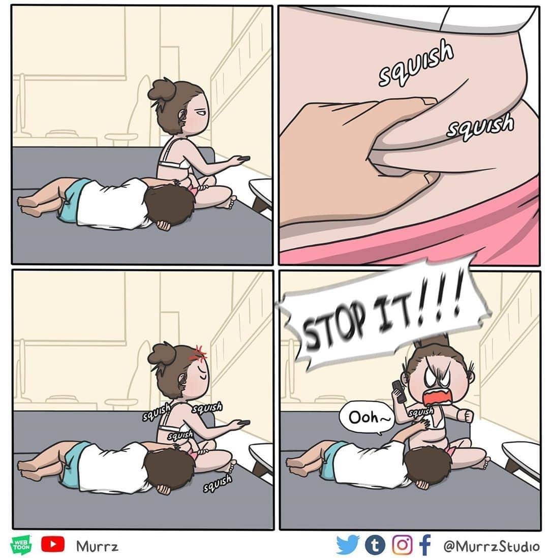 9GAGさんのインスタグラム写真 - (9GAGInstagram)「STOP TOUCHING MY PRECIOUS FAT😠 Follow @couple for more #couplegoals⠀ -⠀ ✏️ @murrzstudio⠀ -⠀ #couple #relationship #relationshipgoals #comic #fat #cute」5月31日 17時00分 - 9gag
