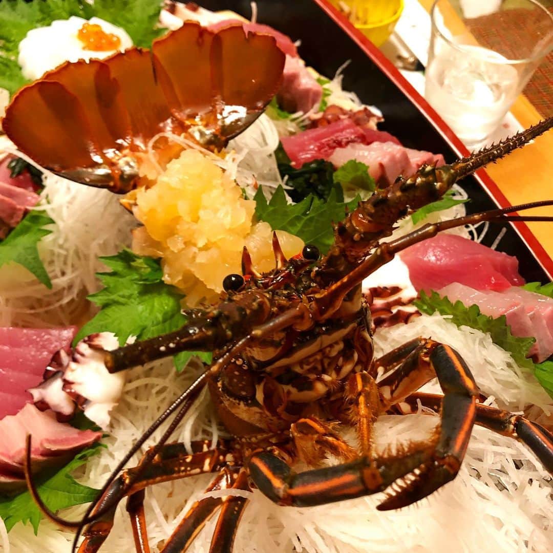 Isseki Nagaeさんのインスタグラム写真 - (Isseki NagaeInstagram)「sashimi party 🎉  #surftrip #surfinglife #island #party #sashimi #sushi #舟盛り #iseebi #伊勢海老 #delicious #dinner #種子島」5月31日 17時11分 - isseki_nagae
