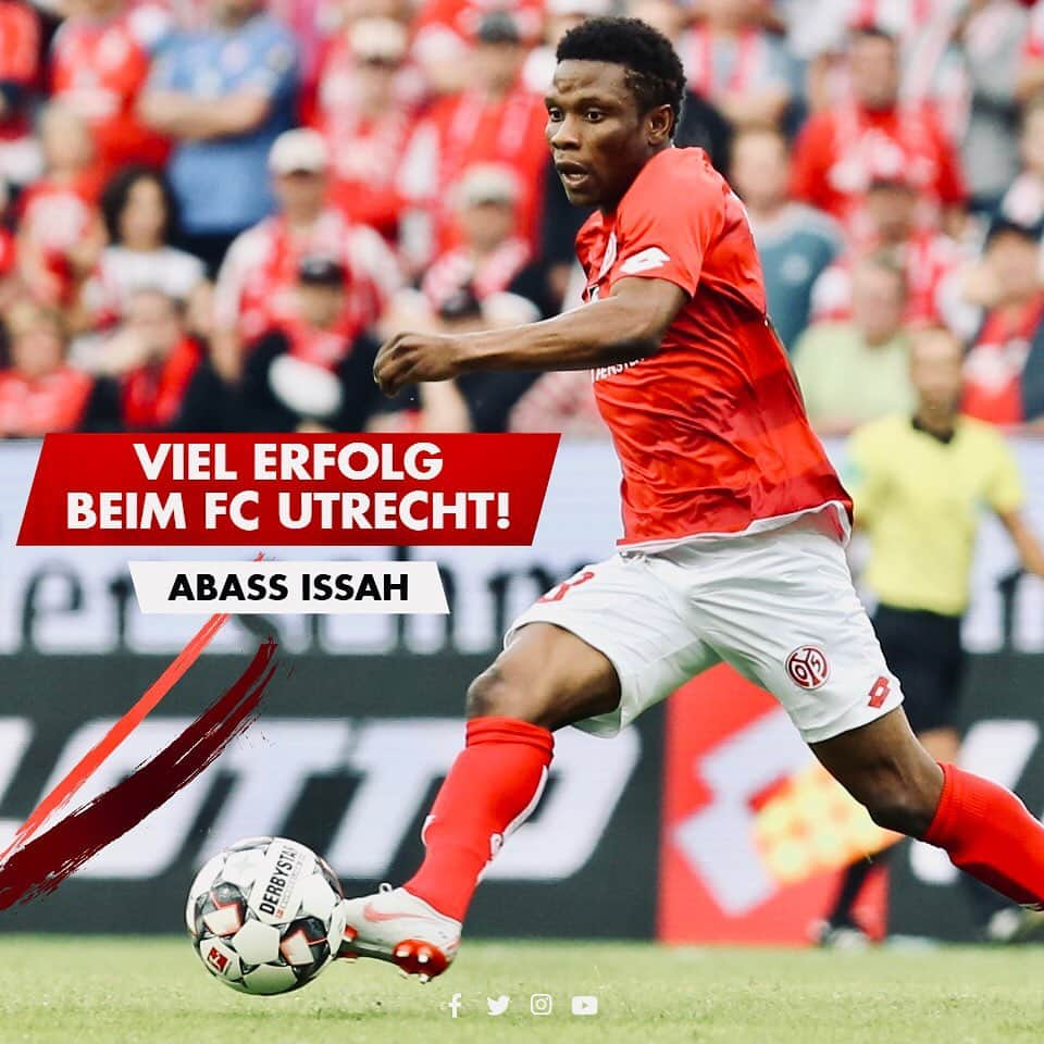 1.FSVマインツ05さんのインスタグラム写真 - (1.FSVマインツ05Instagram)「🚨 @lssah_abass_junior wechselt auf Leihbasis zum @fc_utrecht」5月31日 18時12分 - 1fsvmainz05