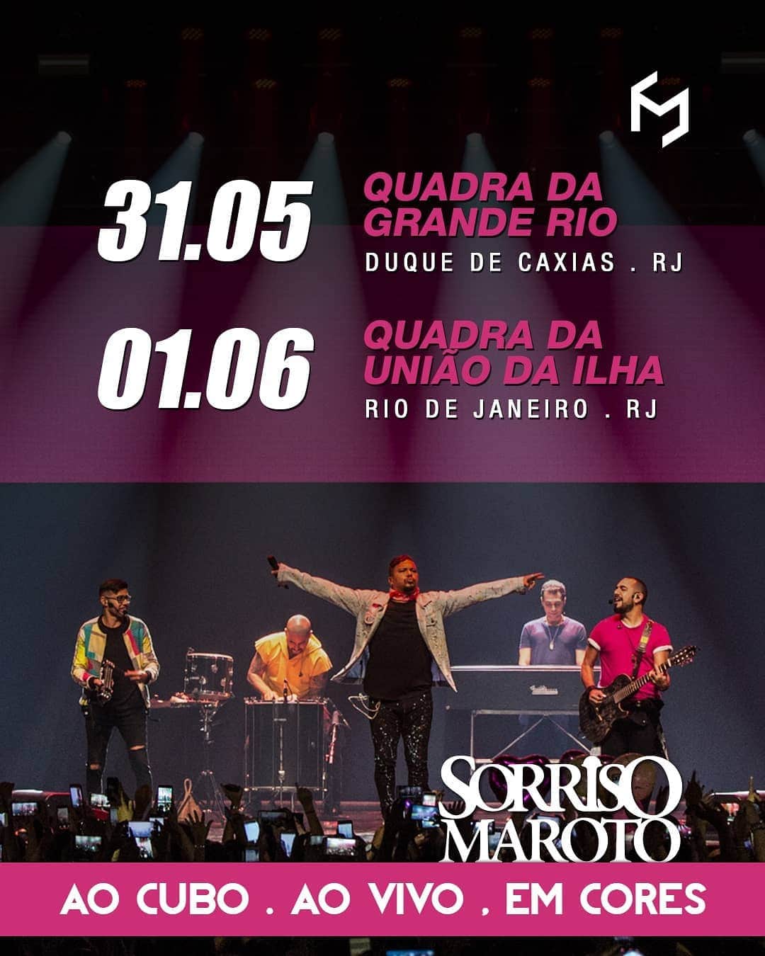 Sorriso Marotoのインスタグラム：「Ó o fds chegando aí! 😀 Hoje tem  #SantaFarra na quadra da Grande Rio e amanhã a gente chega com tudo na Quadra da União da Ilha do Governador 😀」