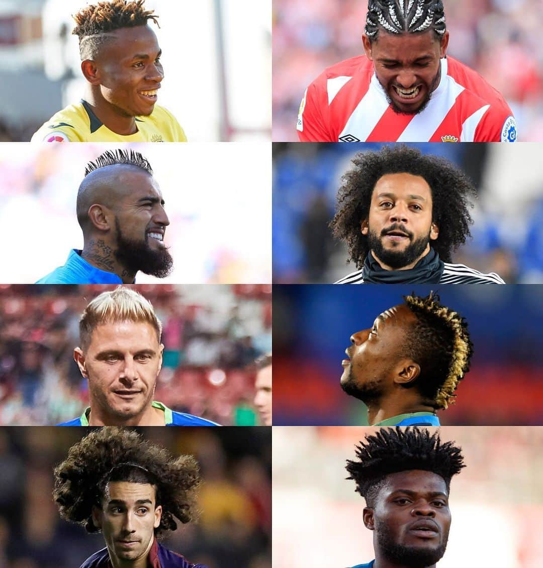 LFPさんのインスタグラム写真 - (LFPInstagram)「Best look of the season? 😜✂️ • #Chukwueze #Douglas #ArturoVidal #Marcelo #Joaquin #Twumasi #Cucurella #Thomas #Hairstyle #LaLigaSantander #LaLiga」6月1日 5時01分 - laliga