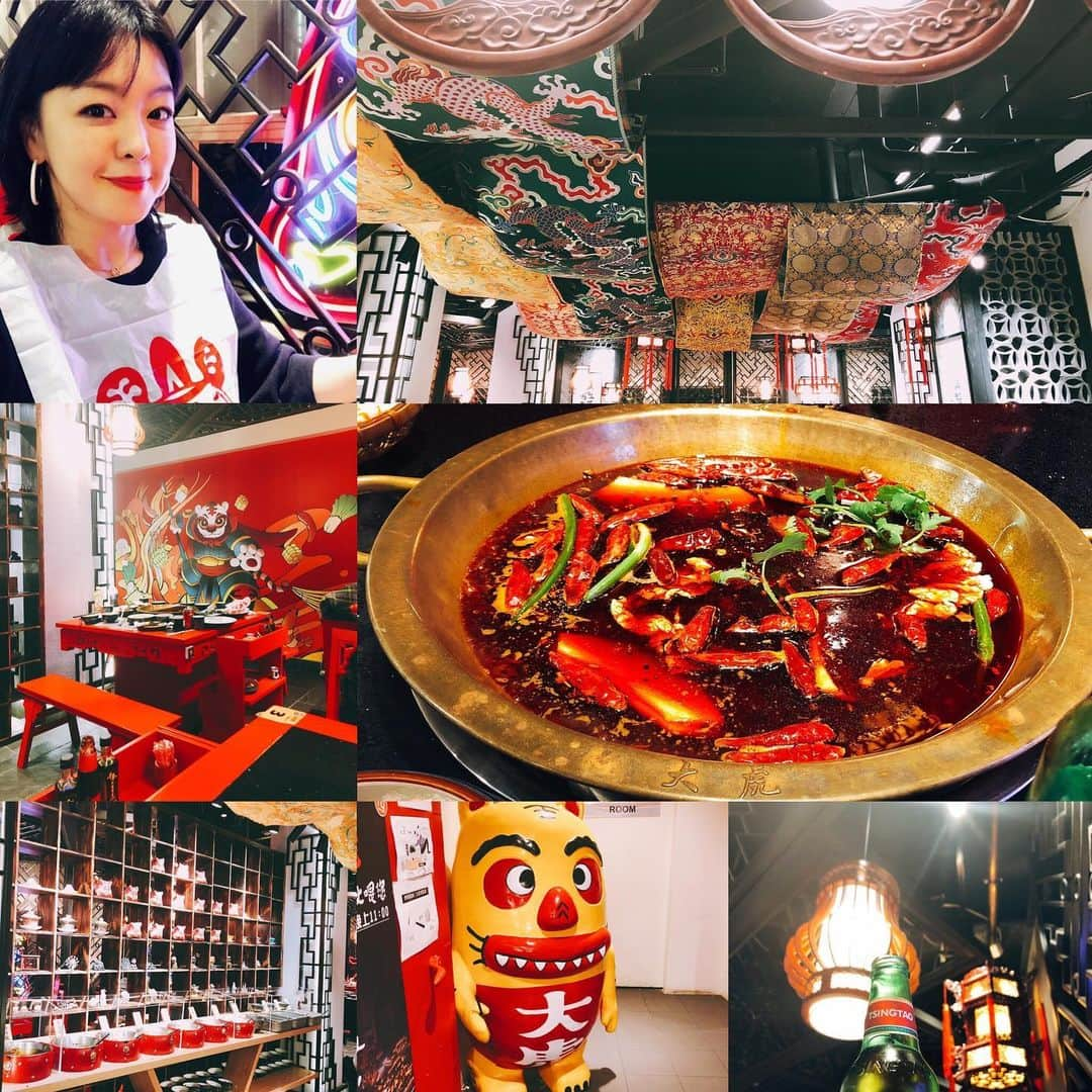 上田祥子さんのインスタグラム写真 - (上田祥子Instagram)「夜は大虎で火鍋。一人旅でもどうしても食べたいものは妥協出来ず。しかし、美味しいけど辛すぎる！ 中辛でこれって😅大辛にしなくて良かった。 #大虎 #melbourne #australia #火鍋 #一人旅 #travelingalone #hotpot」5月31日 20時38分 - uedasachikoinsta