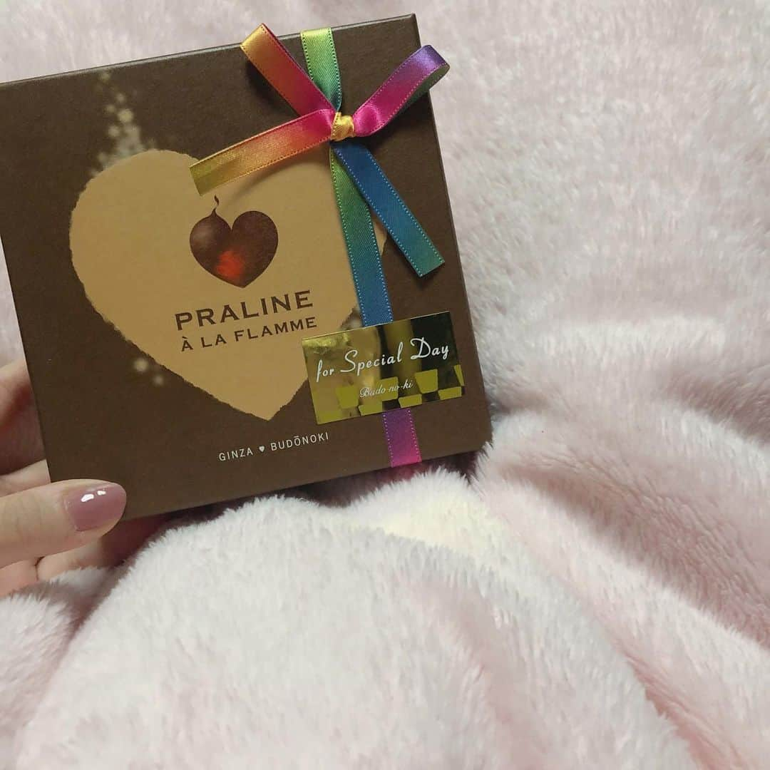 柴田阿弥さんのインスタグラム写真 - (柴田阿弥Instagram)「この前もらったお菓子🥰 (といっても結構前)笑 明日とうとう食べる〜〜💓たのしみっ！ダイエットしてたからちょっとお預けしてたんですよね🤔 ㅤㅤㅤㅤㅤㅤㅤㅤㅤㅤㅤㅤㅤ これくらいの大きさが何気無い日にプレゼントされると嬉しいですよね！私も友達にもあげようと思いましたもん🤗 ㅤㅤㅤㅤㅤㅤㅤㅤㅤㅤㅤㅤㅤ #プレゼント #おかし #praline #ginza #budonoki #ダイエット #チートデイ」5月31日 21時24分 - ayashibata0401