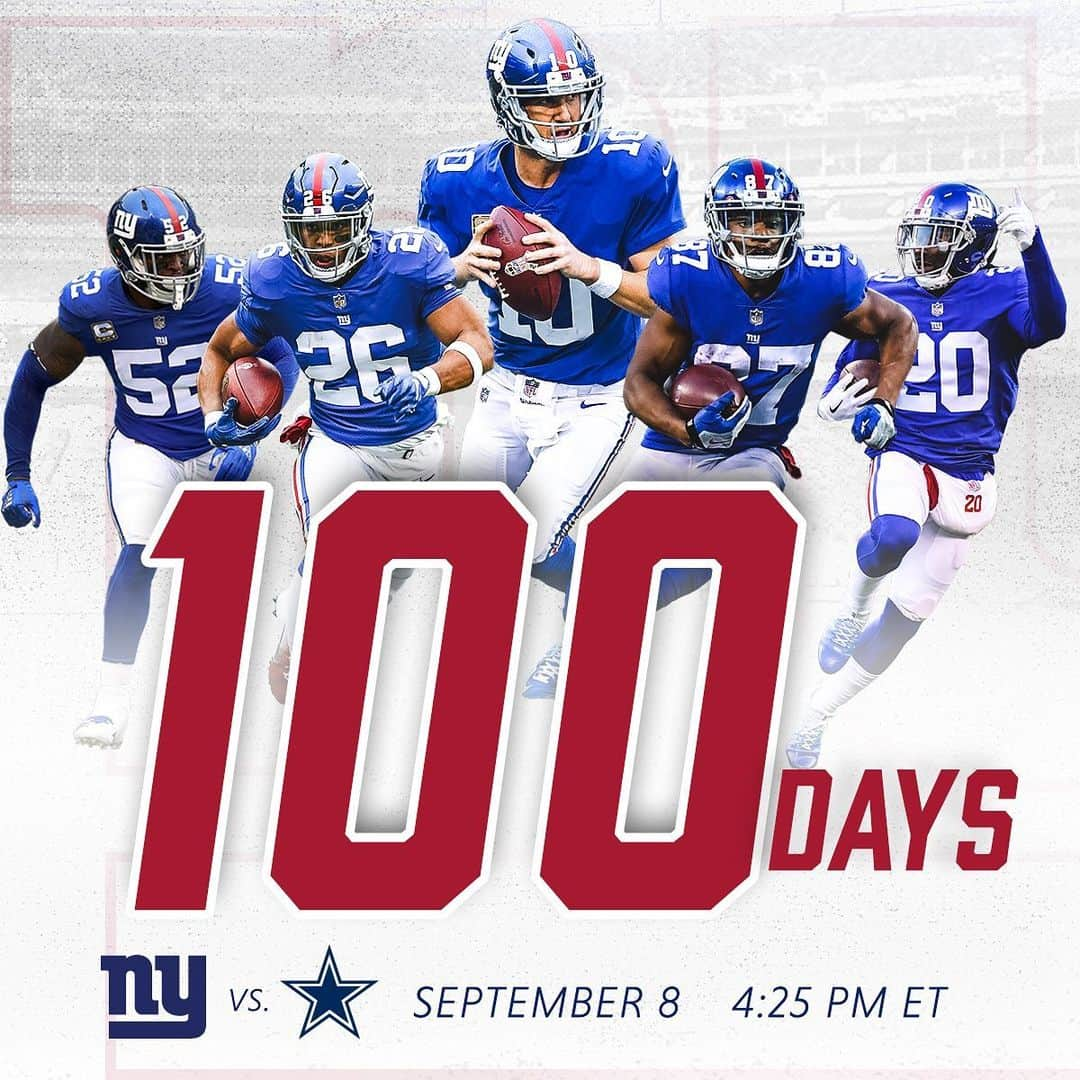 New York Giantsさんのインスタグラム写真 - (New York GiantsInstagram)「Giants. Cowboys. 💯 DAYS.」5月31日 22時31分 - nygiants