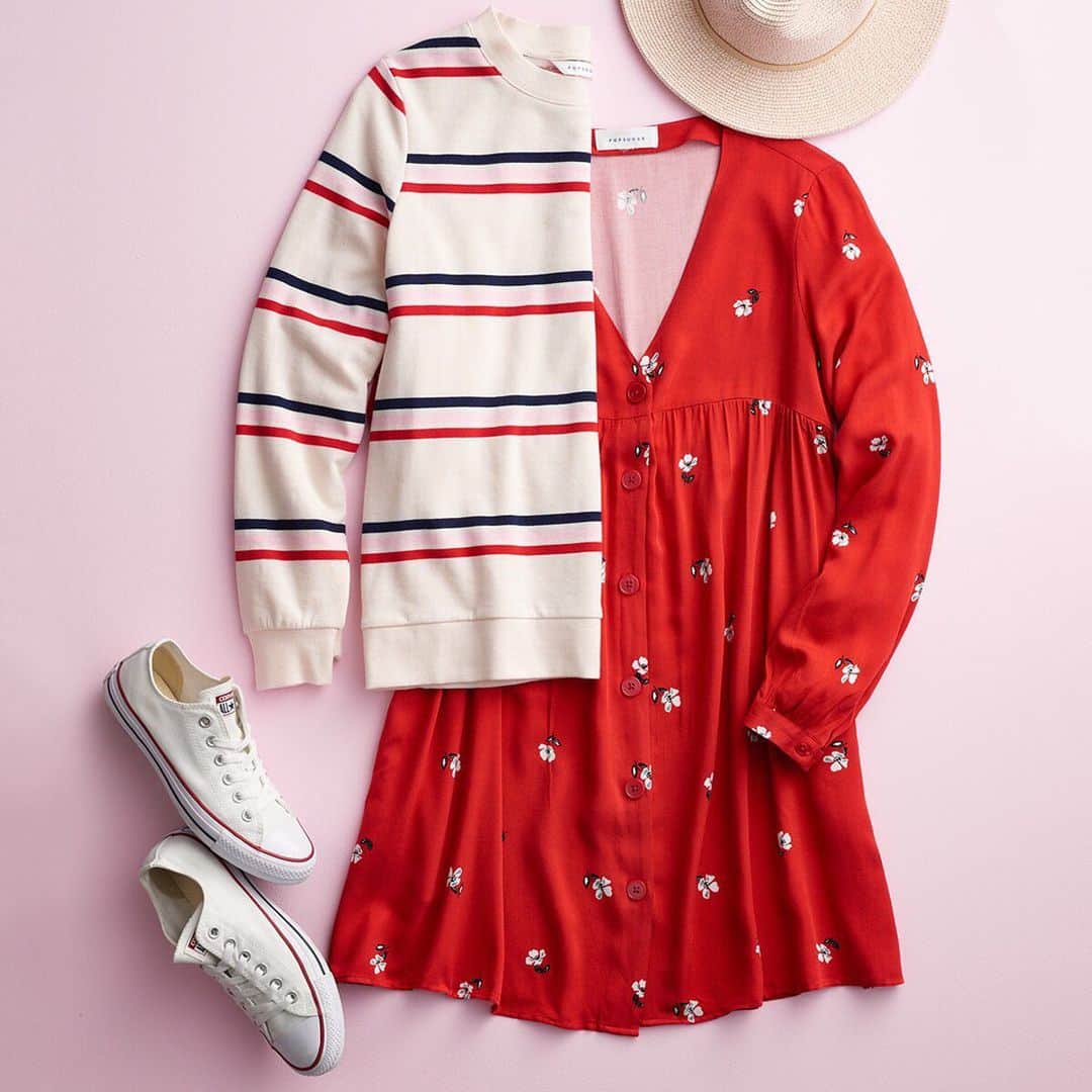ロック&リパブリックのインスタグラム：「Mix + match prints are ready to mingle. 😉 Tap to shop #POPSUGARatKohls. #Kohls」
