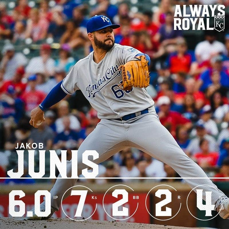 カンザスシティ・ロイヤルズさんのインスタグラム写真 - (カンザスシティ・ロイヤルズInstagram)「~Breaking~ news: Junis was very good last night. #AlwaysRoyal」6月1日 0時02分 - kcroyals