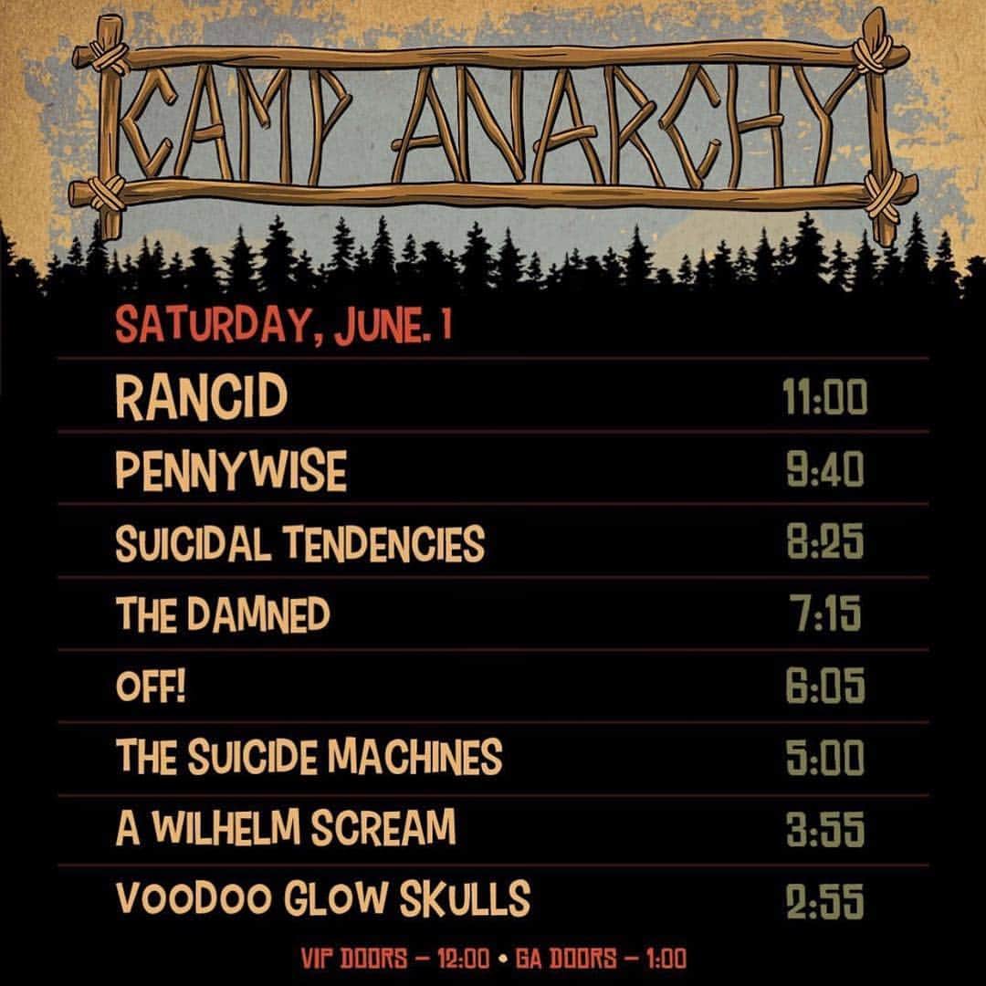 Rancidさんのインスタグラム写真 - (RancidInstagram)「@campanarchyfest see you tomorrow!」6月1日 1時35分 - rancid