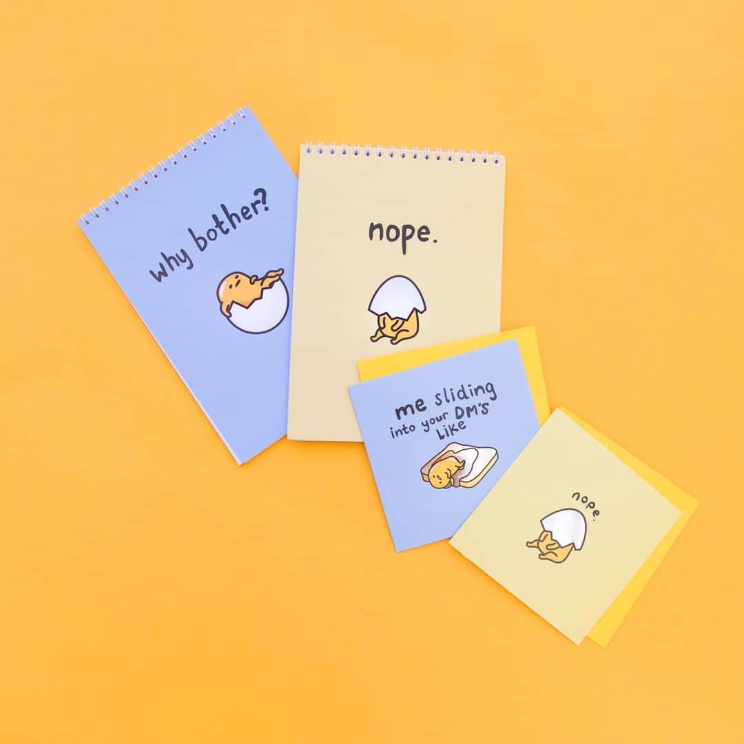 ぐでたまさんのインスタグラム写真 - (ぐでたまInstagram)「send a heartfelt nope from #gudetama 💌 link in bio to shop...」6月1日 2時01分 - gudetama