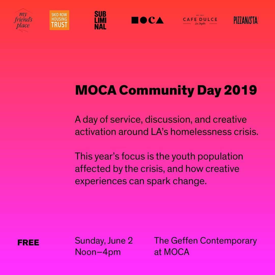 Shepard Faireyさんのインスタグラム写真 - (Shepard FaireyInstagram)「My team at @subliminalprojects is teaming up with @MOCA this Sunday, June 2 from 12pm - 4pm for our #FOLKMEDIC workshop at MOCA Community Day! This year's Community Day is centered around the homelessness crisis in Los Angeles, focusing on the youth population affected by the crisis, and how creative experiences can spark change. We invite our communities to join together for a day of service, discussion, and creative activation around this urgent topic impacting our city and its citizens.⠀⠀ ⠀⠀⠀⠀⠀⠀⠀⠀⠀⁣⠀⠀⠀ "Folk Medic" with Kris Chau @chaufacetime, Hellen Jo @helllllenjjjjjo, and Ako Castuera @akocastuera will be an extension of the three-woman exhibition last year at my gallery, Subliminal Projects. This workshop is a meditation on mask and zine making, providing accessible artistic ways for young people to connect and share their personal experience with each other, underscoring the idea that we are not isolated but on a collective path.⠀⠀ ⠀⠀⠀⠀⠀⠀⠀⠀⠀⁣⠀⠀⠀ Be sure to follow @MOCA and visit the link in bio for more details!⠀⠀ - Shepard⠀⠀ ⠀⠀⠀⠀⠀⠀⠀⠀⠀⁣⠀⠀⠀ #FOLKMEDIC #MOCA #subliminalprojects #losangeles」6月1日 2時03分 - obeygiant