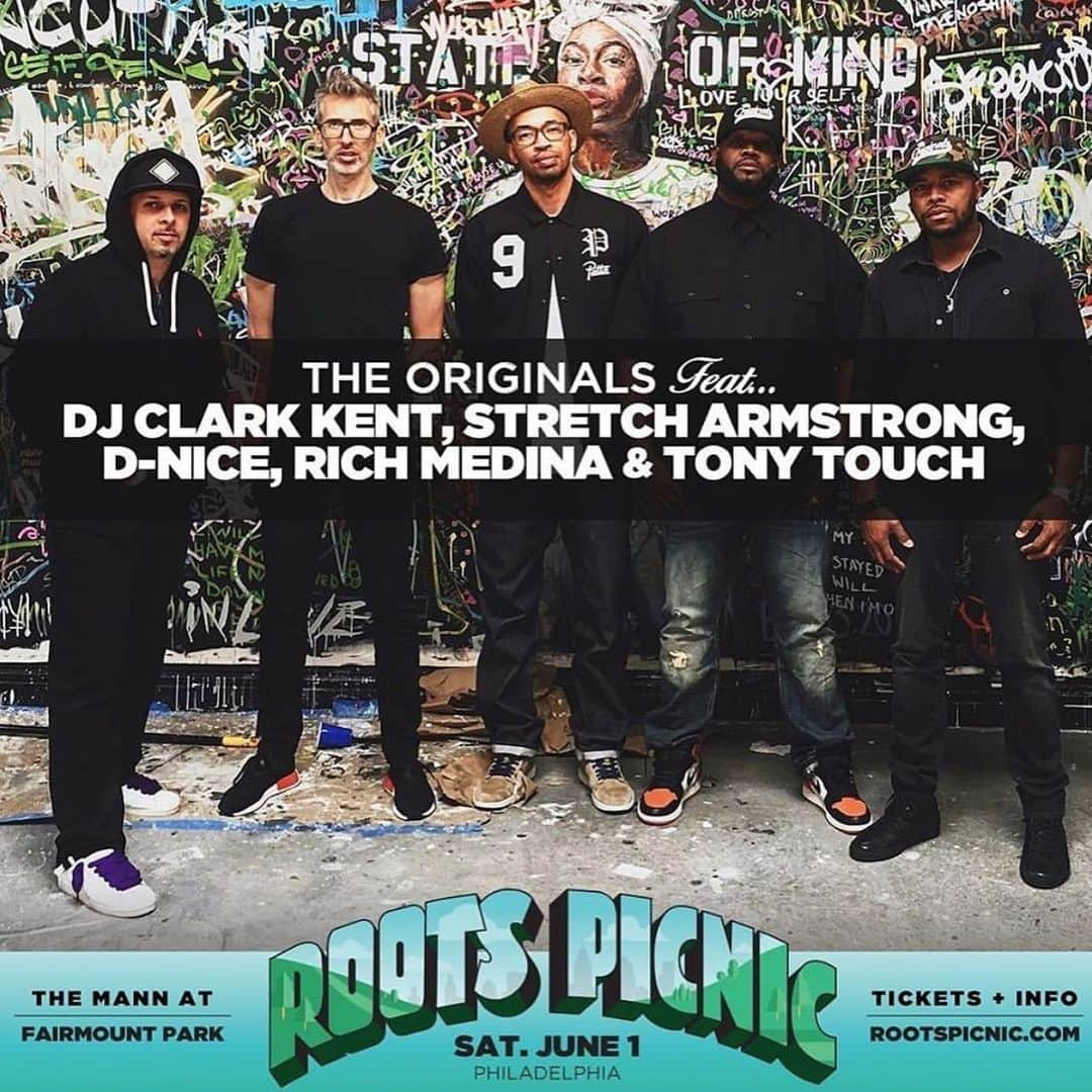 DJ Clark Kentさんのインスタグラム写真 - (DJ Clark KentInstagram)「Tomorrow • PHILLY • 2pm • The Originals Invade The Roots Picnic • @djdnice @stretcharmstrong @richmedina @djtonytouch & Me •」6月1日 2時26分 - djclarkkent