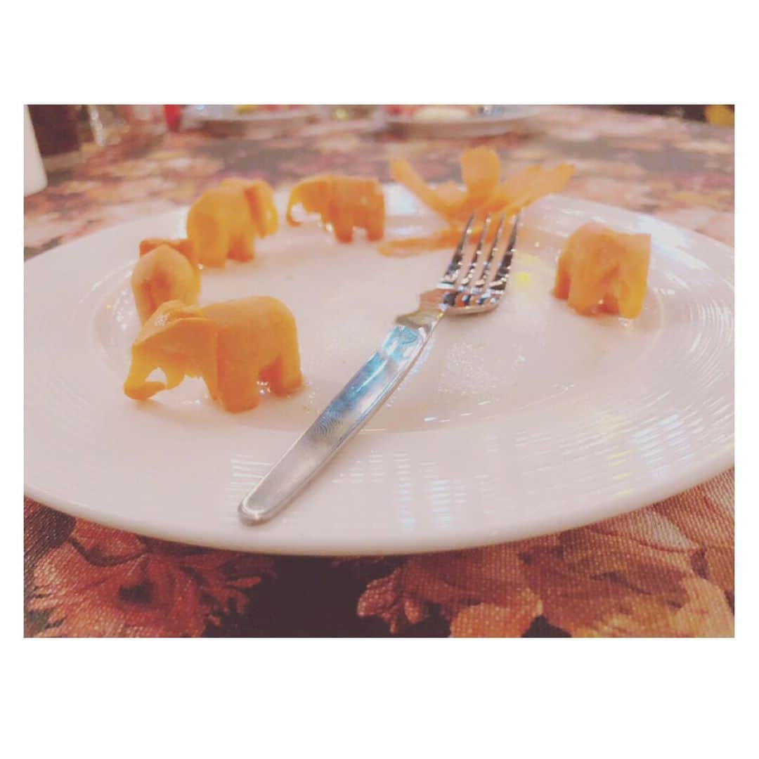 青葉ひなりさんのインスタグラム写真 - (青葉ひなりInstagram)「お料理のにんじんが🐘の形に 切られてた…！ 冷静にどうやって切ってるのか 気になる💭笑  #instagood #thailand #pataya」6月1日 2時21分 - hinari_festive