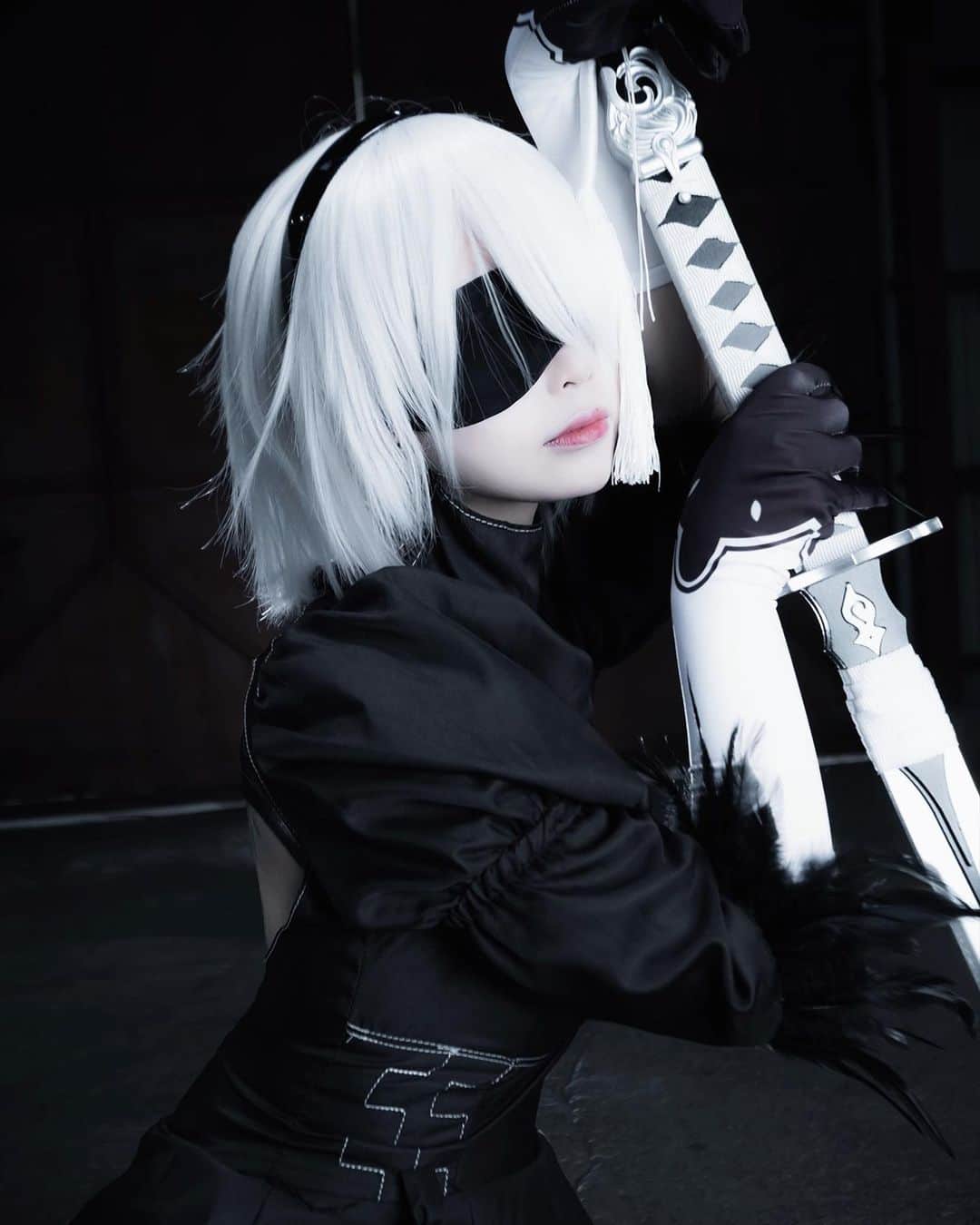 ももかわのインスタグラム：「#2b #nierautomata #nierautomata2b #cosplayer」