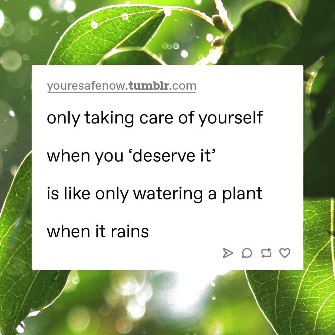 Tumblrさんのインスタグラム写真 - (TumblrInstagram)「you always deserve it.⠀ #selfcare #plantlover #rainyseason」6月1日 3時50分 - tumblr