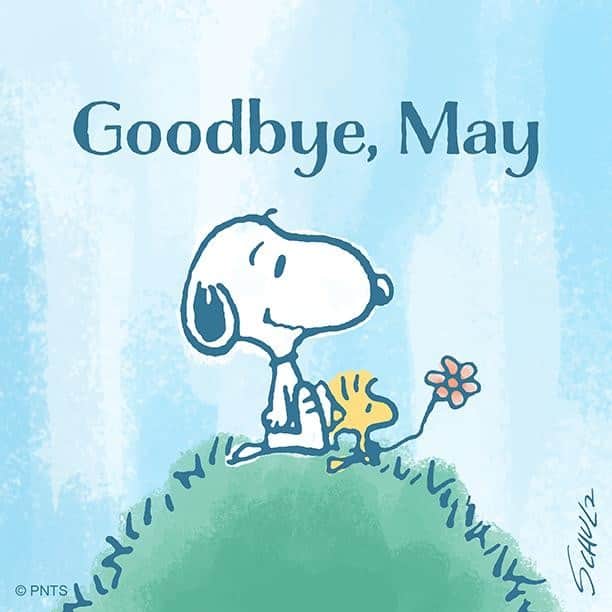 スヌーピーさんのインスタグラム写真 - (スヌーピーInstagram)「Bye, May!」6月1日 5時59分 - snoopygrams