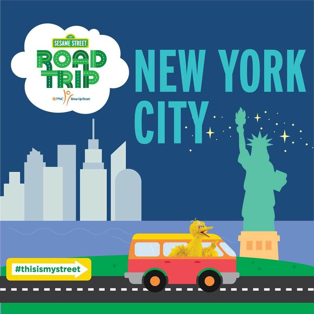 セサミストリートさんのインスタグラム写真 - (セサミストリートInstagram)「We are excited to kick-off our summer-long Sesame Street Road Trip in the big apple tomorrow!  Reminder: Our Sesame Street Road Trip event at Riverbank State Park in NYC tomorrow will take place rain or shine. The event is sold out and you will need a ticket to attend. For more information, please click the link in our bio to visit our FAQ page.」6月1日 6時13分 - sesamestreet