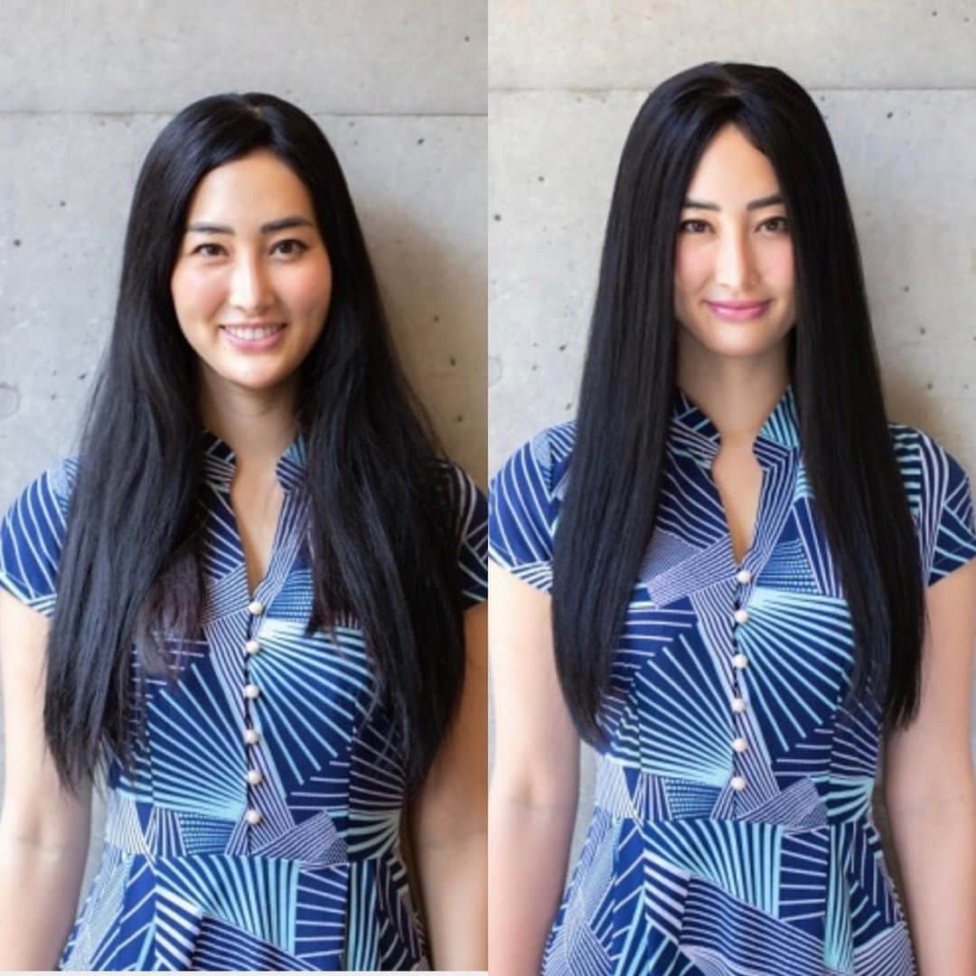 筒井菜月のインスタグラム：「元々乾燥していた髪が驚くほどツルツルサラサラになり、するっとまとまりました😍 ビフォーアフターの差がすごいです‼️ #fam #美容室 #代官山 #ヘアケア #水素トリートメント #筒井菜月 #トリートメント @_famand_  お店独自開発のシャンプーも毛髪を修復してくれる注目成分『ヘマチン』入りで気持ちいい洗い心地です✨」