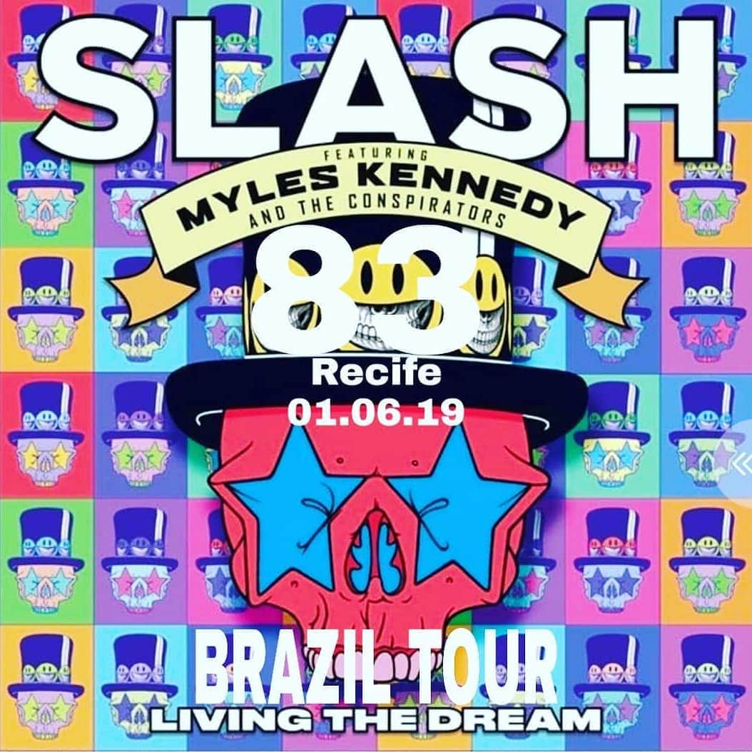 スラッシュさんのインスタグラム写真 - (スラッシュInstagram)「1st ever #SMKC show in Recife, Brazil tomorrow June 1st at Classic Hall Arena! iiii]; )'」6月1日 8時06分 - slash