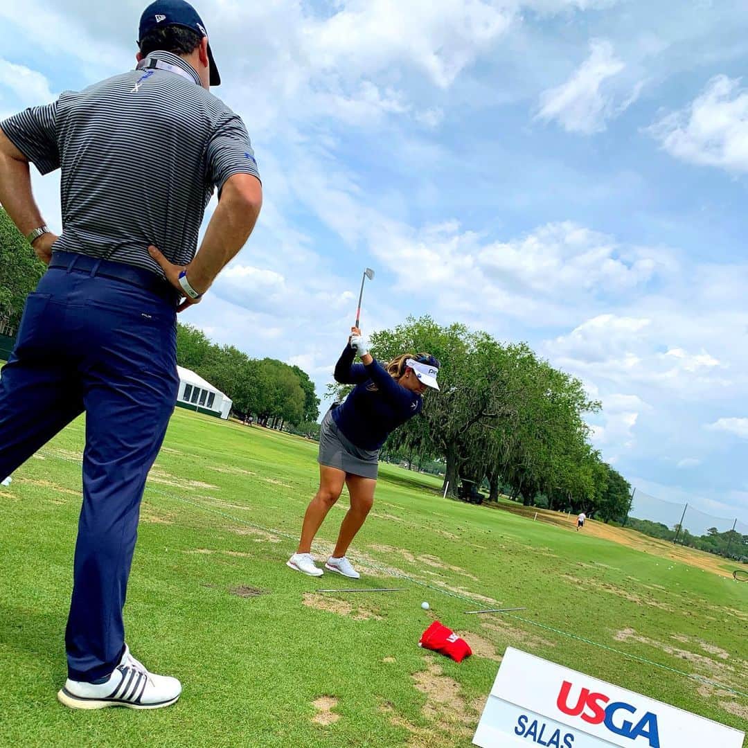 リセット・サラスのインスタグラム：「Ready to make some moves this weekend at the #USWomensOpen 🇺🇸 • • • #TeamSalas @pingtour @antiguasportswear  @forefitnessmvmt @gorms9」