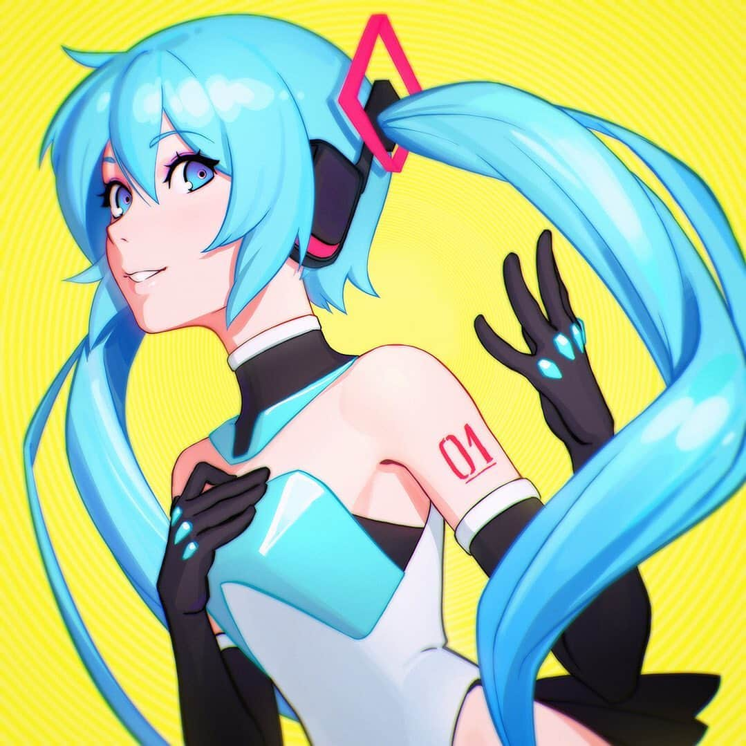 イリヤ・クブシノブ さんのインスタグラム写真 - (イリヤ・クブシノブ Instagram)「‪Hatsune Miku illustration I’ve done for Cytus II✨‬」6月1日 22時51分 - kuvshinov_ilya