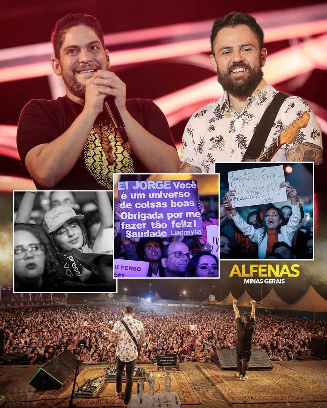 Jorge & Mateusさんのインスタグラム写真 - (Jorge & MateusInstagram)「Noite mais que especial em Alfenas/MG. Galera cantando todos os sucessos junto com a gente! Vcs são DEMAIS. Até breve!!!」6月1日 23時54分 - jorgeemateus