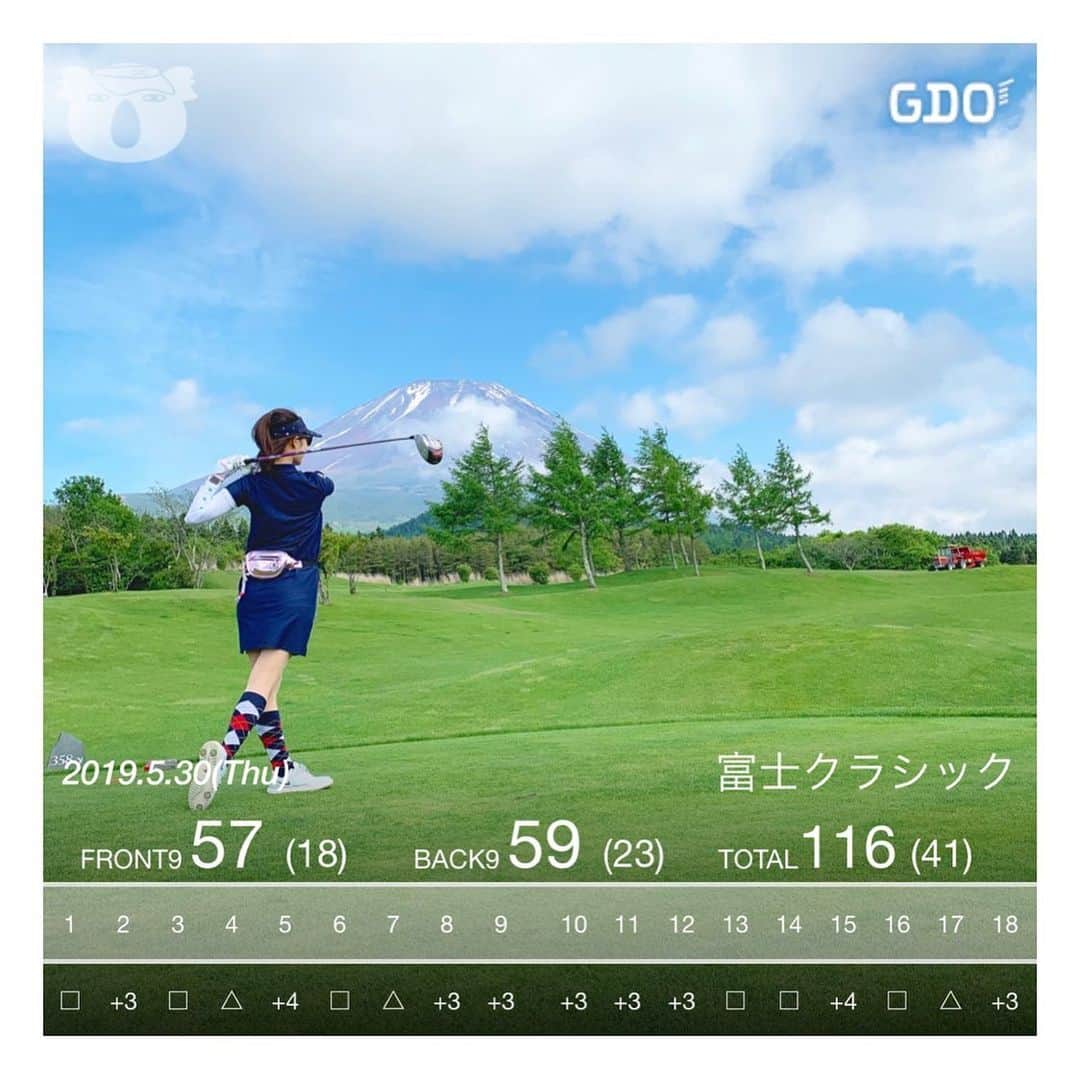 筒井萌子のインスタグラム：「* 18ラウンド目*.❁ ⇒富士クラシック⛳️ 富士山🗻なめてた(ᯅ̈ )お陰でパターボロボロ。 ショットはだいぶ良くなってたんだけど全て パターにもってかれて残念な結果🤦🏻‍♀️ 早く100切りしたいなぁ*•.❥◡̈*.。 久しぶりのゴルフで楽しかったから良し♪♪ ・ #筒井萌子 #女優 #actress #モデル #model #岡山  #shooting #instagood #instalike #converse #撮影 #followme #instalike #ゴルフ #ゴルフ女子 #ゴルフコーデ #골프 #좋아요반사 #좋아요그램 #좋아요환영 #데일리그램 #패션 #오오티디 #카페 #카페 #ジャパンゴルフフェア #ゴルジョバ #ゴルフドゥ」