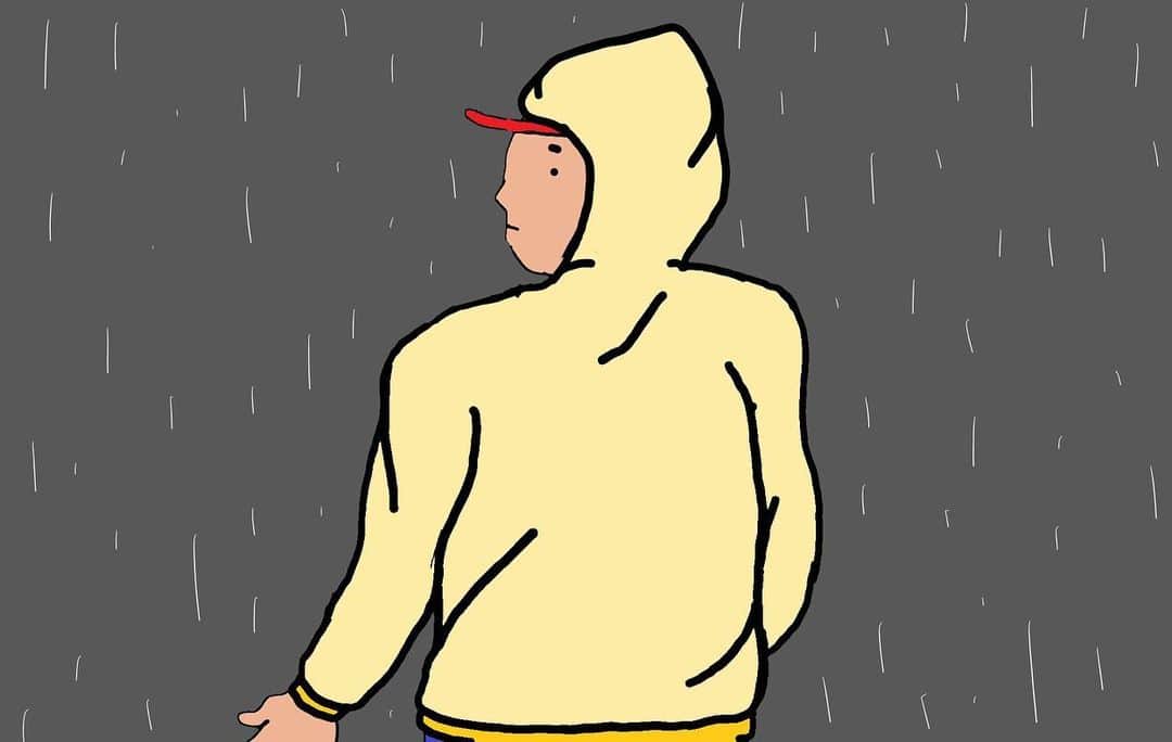 初恋タローさんのインスタグラム写真 - (初恋タローInstagram)「晴れパーカー。雨パーカー。乾いたパーカー。 #晴れ#雨#乾く#パーカー#天気#sunny #rain#weather#タバコ#初恋タロー#作タロー」6月1日 17時07分 - hatsukoitarooooo