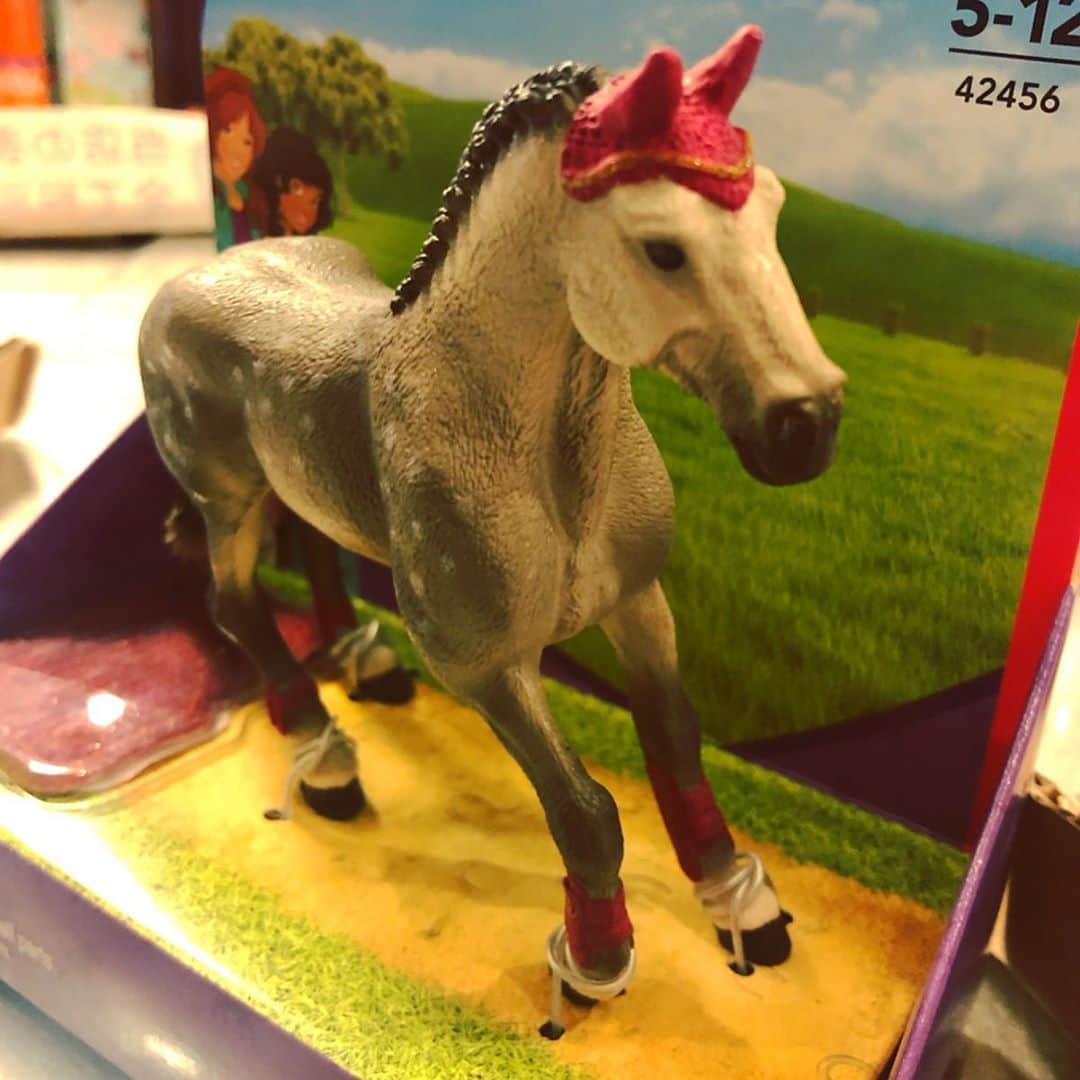 kidzoo+のインスタグラム：「【42456 トラケナー馬（メス、トーナメント）】 トラケラー馬は優れたジャンプ力と優美さがあり、馬術ショーでは大活躍の馬です。  トラケナー馬は繊細な気質の持ち主のため、すぐに雑音に気を取られてしまいます。そのため、ショーでは「フライベール」と呼ばれる、耳用のカバーをかけます。これにより、トラケナーはジャンプや馬術競技に集中できます。  商品の詳細はプロフィールのURLからご覧いただけます！ ☛ @kidzooplus .  #シュライヒ #kidzooplus #馬 #動物 #フィギュア #知育玩具 #贈り物 #インテリア #誕生日プレゼント #名古屋市名東区 #玩具屋 #kids」