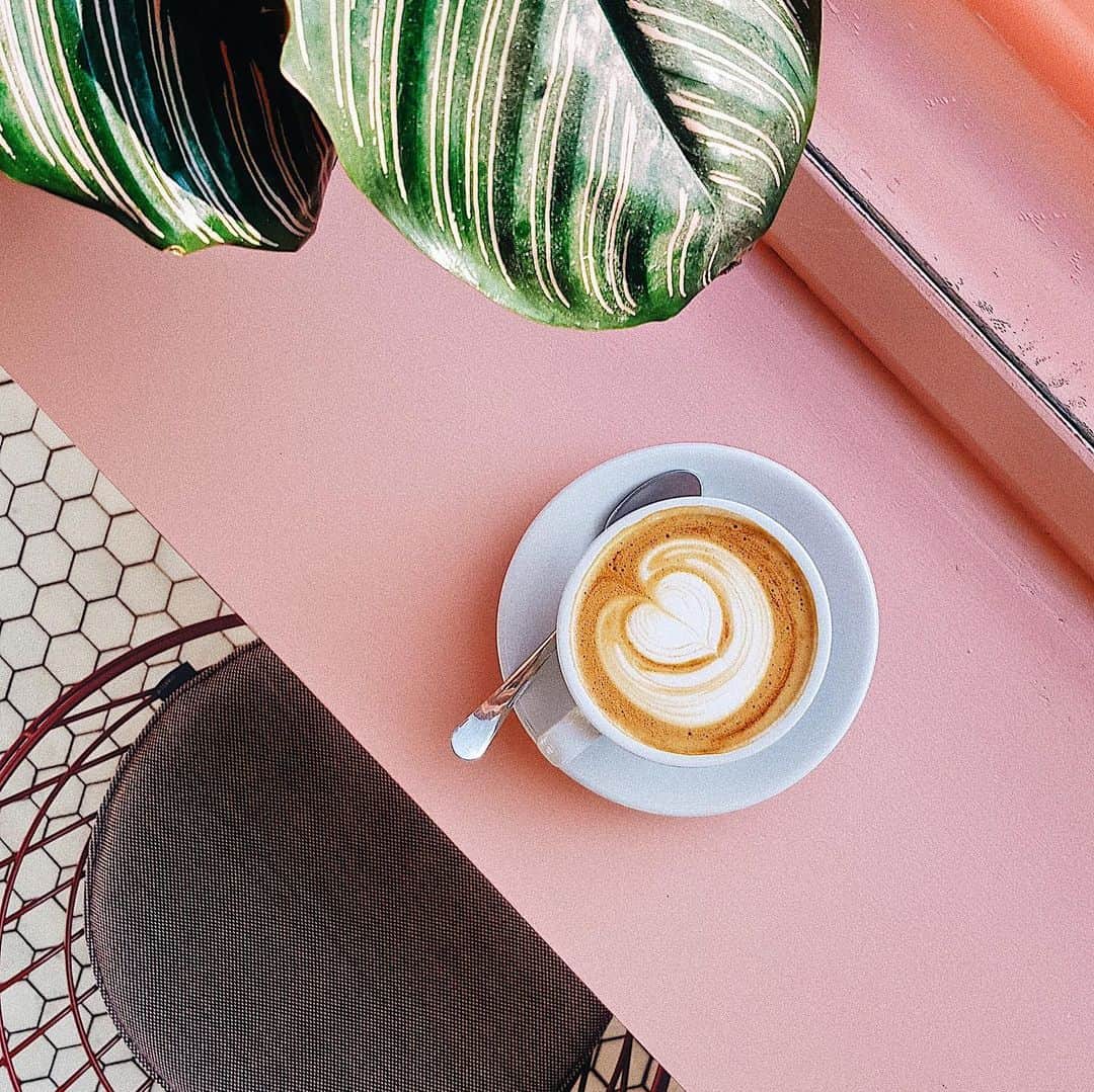 新井ニーニャのインスタグラム：「☕️❤️ #coffee #pink #love」
