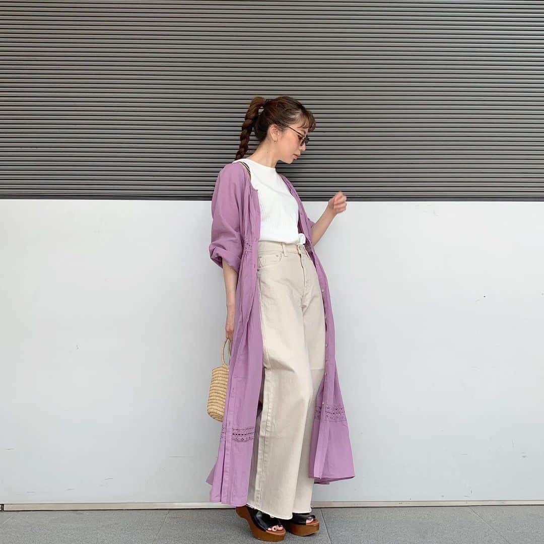 ungrid_minamiのインスタグラム：「. パープルのガウン再入荷してます❤︎ @ungrid_official  #Ungrid#アミュプラザ博多」