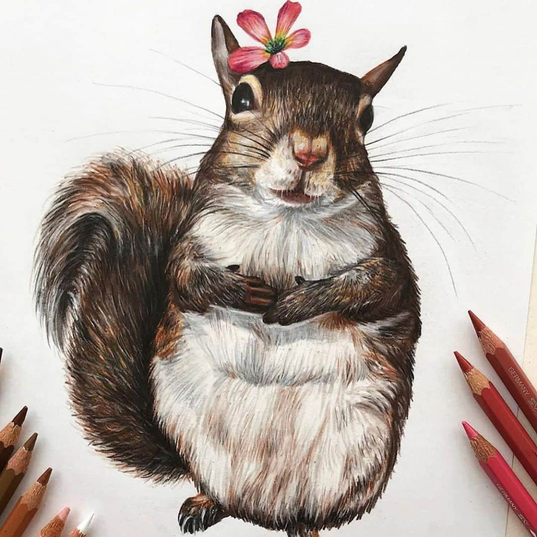 Jillさんのインスタグラム写真 - (JillInstagram)「#thisgirlisasquirrelart 🎨 @lilychaplinska . That details are amazing. Also, this was a birthday present for her friend! . #petsquirrel #squirrel #squirrels #squirrellove #squirrellife #squirrelsofig #squirrelsofinstagram #easterngreysquirrel #easterngraysquirrel #ilovesquirrels #petsofinstagram #jillthesquirrel #thisgirlisasquirrel #squirrelart」6月1日 21時56分 - this_girl_is_a_squirrel