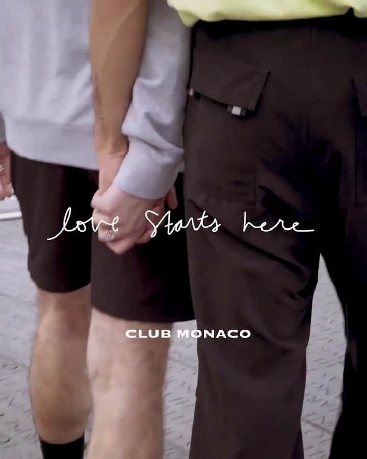 Club Monacoのインスタグラム：「Love Starts Here  In honor of Pride and the 50th anniversary of Stonewall Uprising, we celebrate love in partnership with Stonewall Community Foundation.  Shot at the @nycaidsmemorial and featuring friends, family, and employees in support of love, self-expression, and the LGBTQIA+ community wearing the Club Monaco Pride sweatshirt. Available online and in LA June 5th, and in stores during local Pride weeks throughout June. 50% of the purchase price of every Pride sweatshirt will be donated to the Stonewall Community Foundation, a group created in support and celebration of the LGBTQIA+ community. stonewallfoundation.org  A very special thank you to all who gave their time to this project.  #CMPride #pride  Photography & Video: @urka_long Hair & Makeup: @ayumi_yamamoto.hair & @deannahaganmua  #nycaidsmemorial  #NYCAM  #rememberreflectrenew」