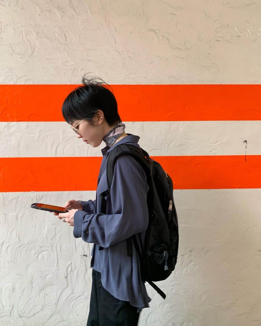 佐藤史果のインスタグラム：「80%Uniqlo.❤️ #ootd #uniqlo  #scalf  #husedvintageclothing  #thenorthface  #northface  @apple @iphonexr #中目黒 #渋谷 #原宿 #表参道 @husedvintageclothing  @uniqlo  @__vebet__  @thenorthface」