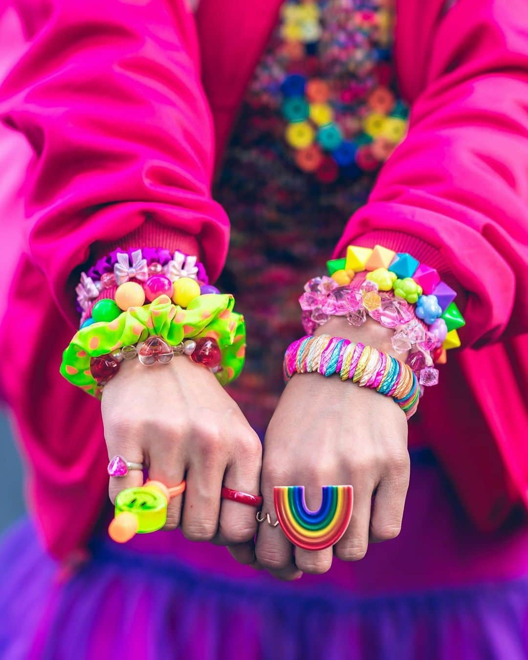 Harajuku Japanさんのインスタグラム写真 - (Harajuku JapanInstagram)「Ugko (@llugkoll) and Hassy (@oops.8241) wearing colorful fun Japanese hadeko street styles in Harajuku with lots of accessories, an M&Ms Necklace, Lego Backpack, Panama Boy resale, Angel Blue, Buffalo, and Tokyo Bopper.」6月2日 1時57分 - tokyofashion