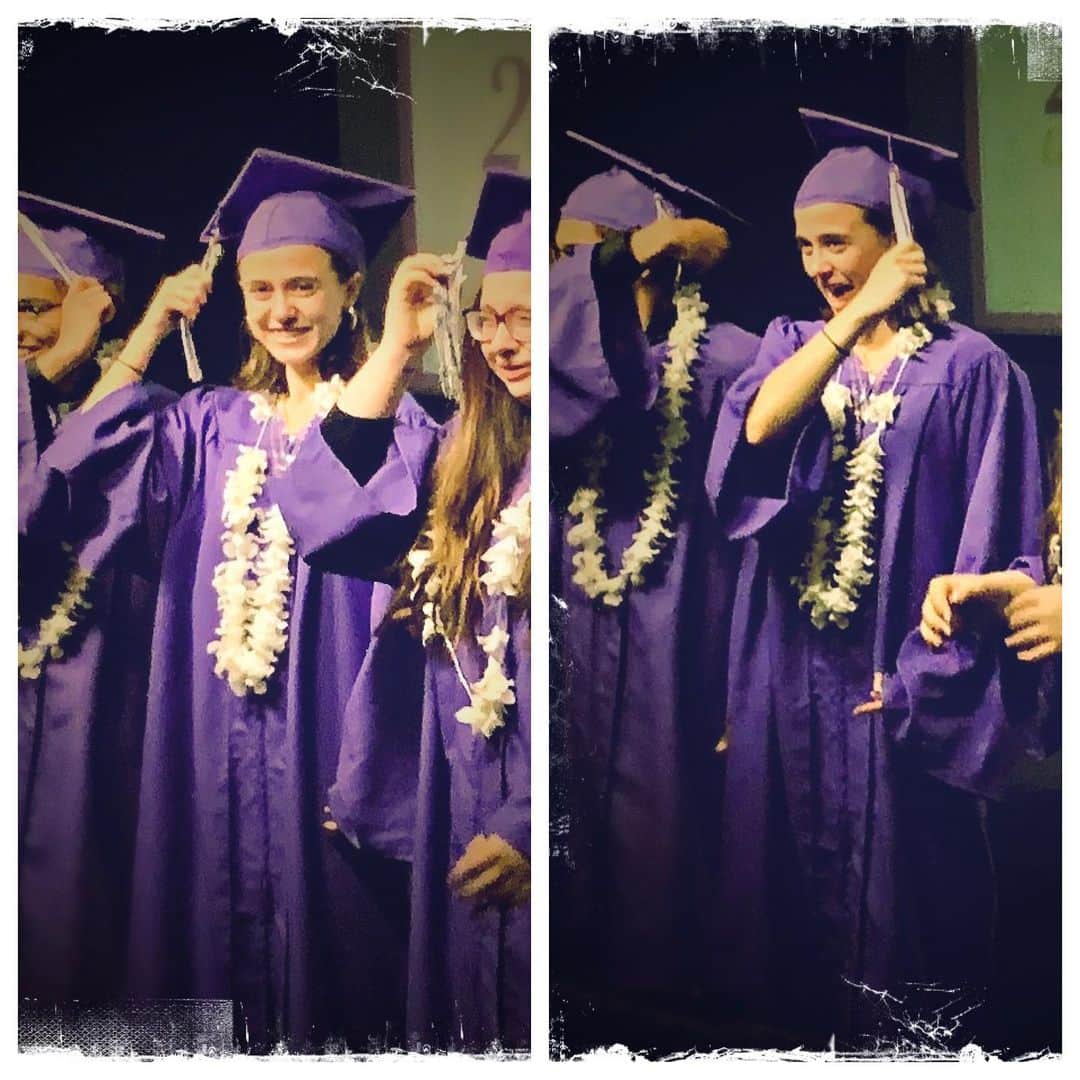 ロブ・モローのインスタグラム：「And with one move, from right to left, she’s on her way... You did it, kid.  Congratulations!!! I know u r going to create a wonderful, joyful, & meaningful life for yourself.」