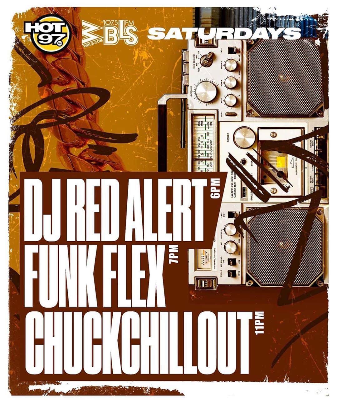 ファンクマスター・フレックスのインスタグラム：「Every Saturday we coming out them cars!!! @kooldjredalert x @funkflex x @djchuckchillout !!!!! @hot97 x @wbls1075nyc x @litdigitaldjs」